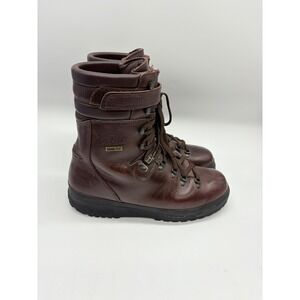 Vtg Cabelas Sky Walk Mens 11.5 Brown Leather Hunting Gore-Tex Lace Up Boots 8"